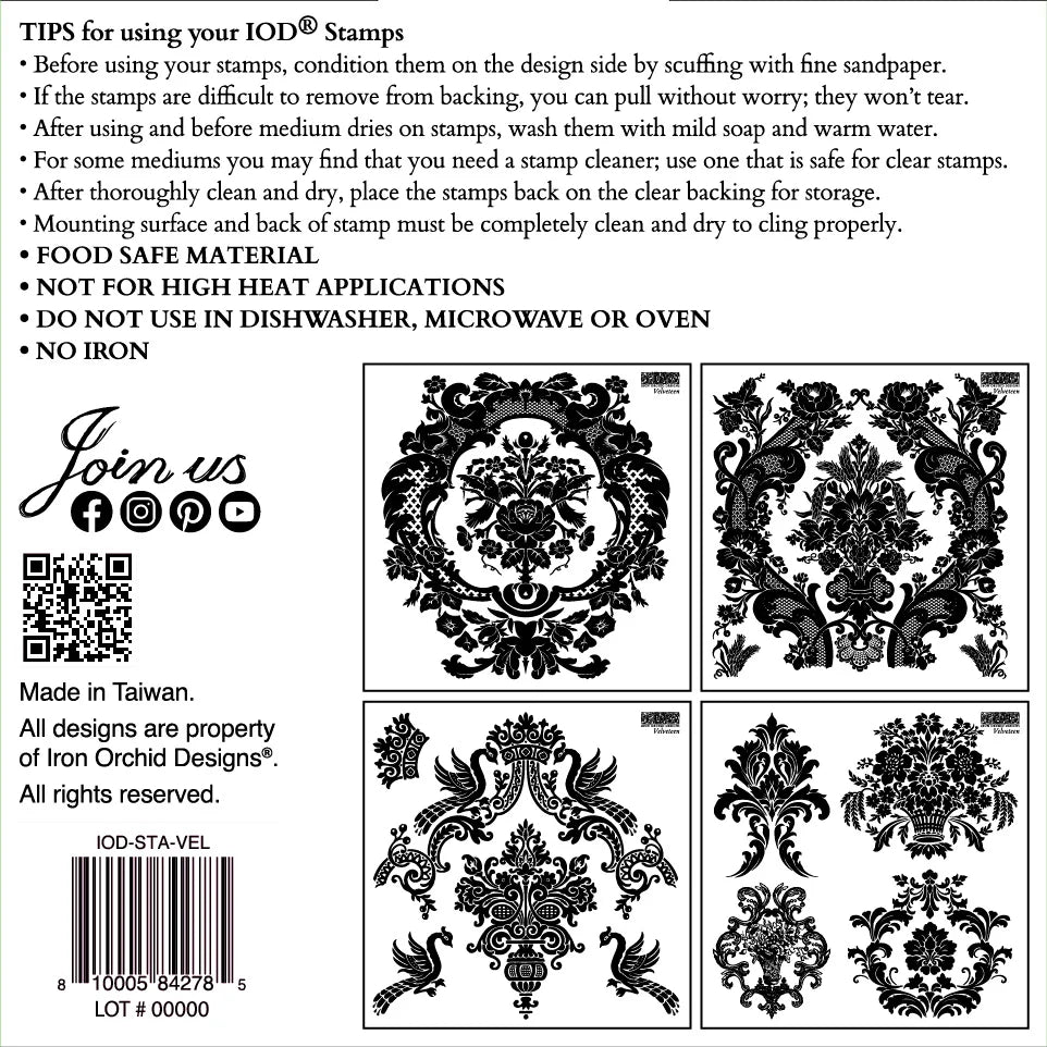 IOD - Velveteen Decor Stamps 6x6