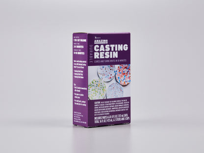 Amazing Casting Resin – Includes Parts A & B; 8 Fl Oz / Total 16 Fl Oz + 2 sticks + 3 cups