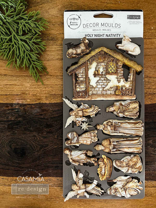 Redesign Decor Moulds® - Holy Night Nativity - 1 pc, 5"x10"x8mm