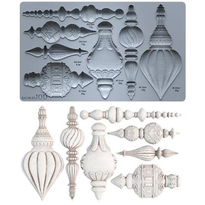 Inspired by traditional glass baubles, vintage tin ornaments, and turned wood, these are the vintage-inspired moulds you didn’t know you needed!

And because they’re symmetrical, you can cast them back to back to create fabulous dimensional 3D projects.

But don’t let the bauble inspiration fool you. This limited-edition mould is incredibly versatile and can be used all year long.

How to Use It & Creative Ideas:

Easy Casting: Fill the flexible silicone cavities with your favorite casting material