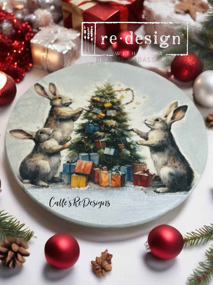 Redesign A3 Decoupage Fiber Pack - Bunny Wonderland - 3 sheets, A3 Size