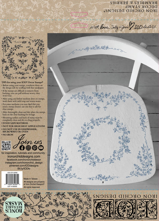 IOD - Brambles & Berries Decor Stamp 12x12