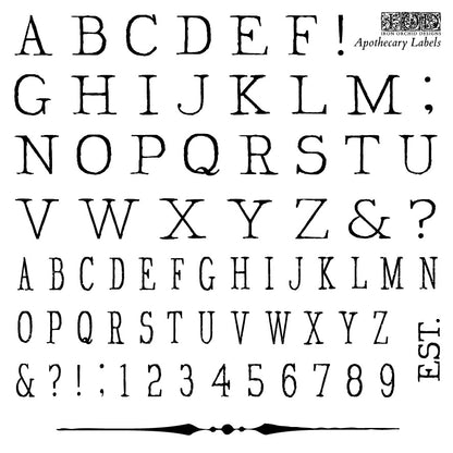 IOD - Apothecary Labels Mini Stamps 6x6