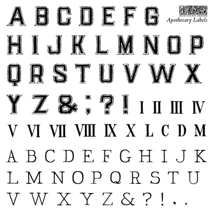 IOD - Apothecary Labels Mini Stamps 6x6