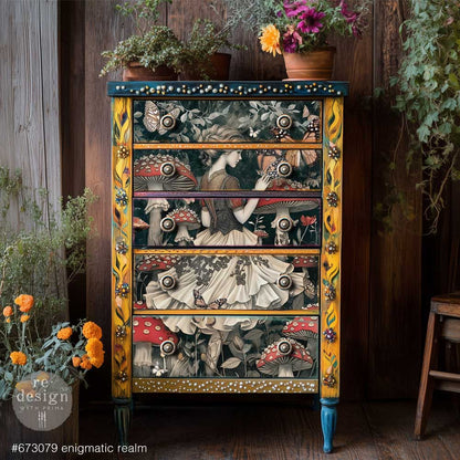 Redesign A1 Decoupage Fiber - Enigmatic Realm - 1 sheet, 23.4"x33.1"