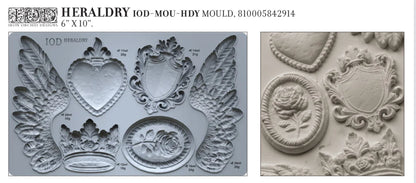 IOD - Heraldry Decor Mould 15.24cm x 25.4cm