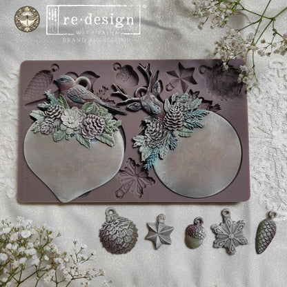 Redesign Decor Moulds -  Evergreen Antler Emblem Mould – 1 pc, 5″x8″x8mm