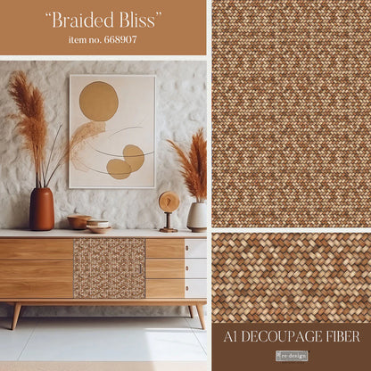 Redesign A1 Decoupage Fiber- Braided Bliss - 1 sheet