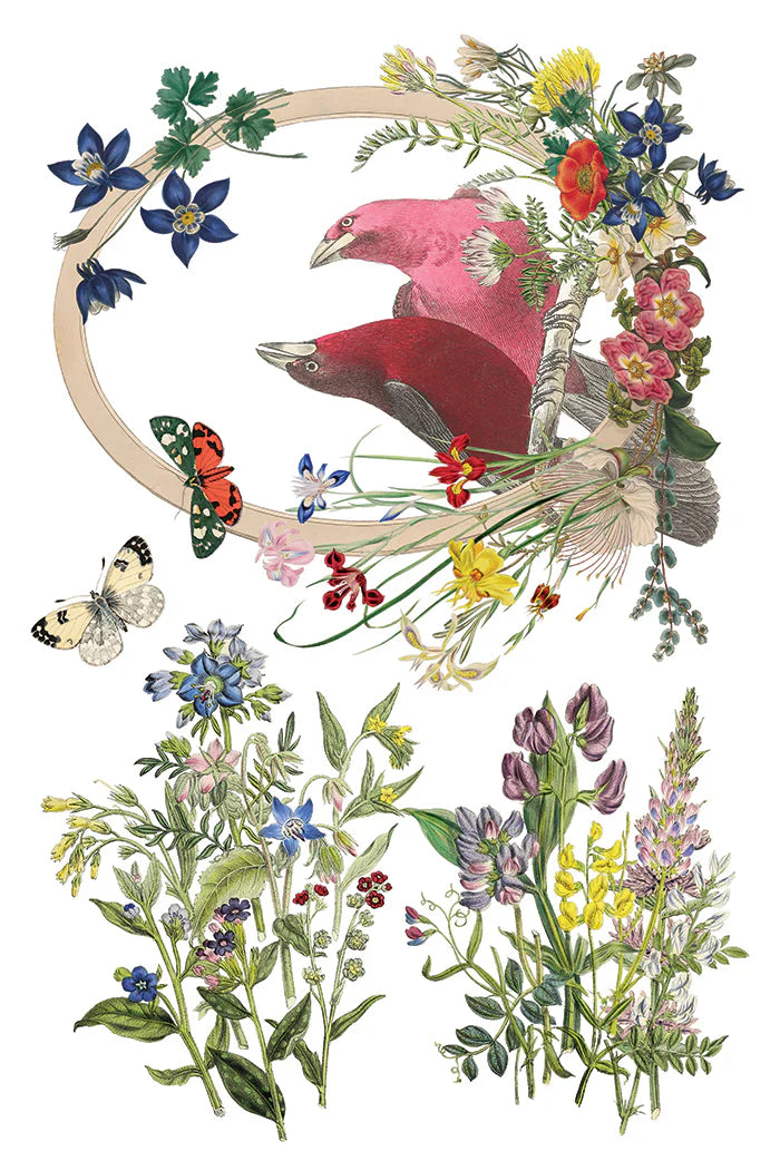 IOD - Flora Greca Decor Transfer  20.32cm x 30.48cm