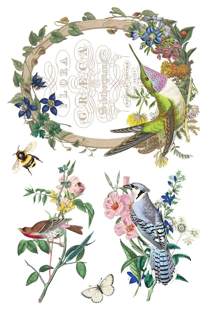 IOD - Flora Greca Decor Transfer  20.32cm x 30.48cm