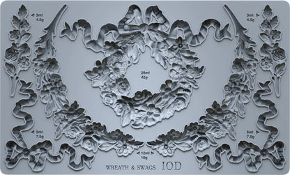 IOD - Wreath & Swags Decor Mould 15.24cm x 25.4cm