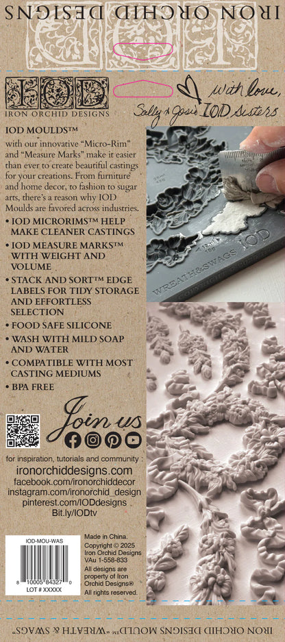 IOD - Wreath & Swags Decor Mould 15.24cm x 25.4cm