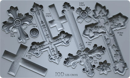 IOD - Les Croix Decor Mould 15.24cm x 25.4cm