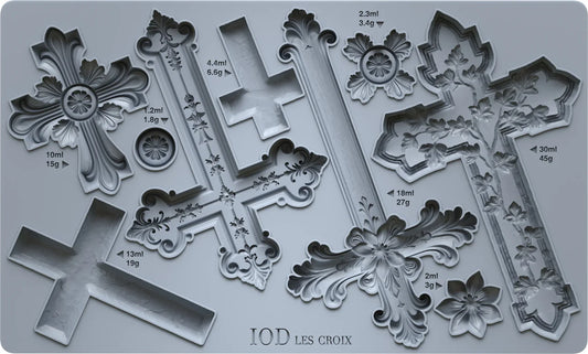 IOD - Les Croix Decor Mould 15.24cm x 25.4cm