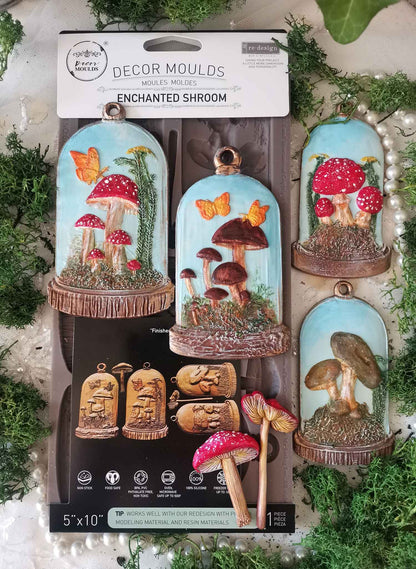 Redesign Decor Moulds  - Enchanted Shroom - 1 pc, 5"x10"x8mm