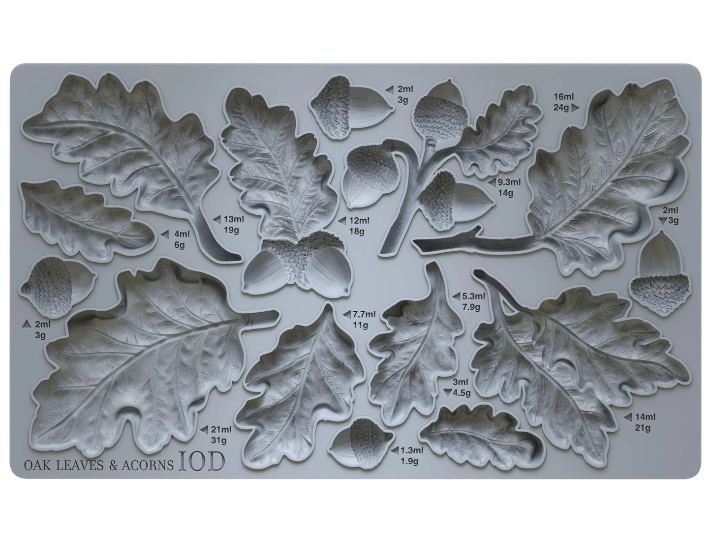 IOD- Oak Leaves & Acorns Decor Mould 6x10