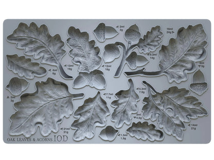 IOD- Oak Leaves & Acorns Decor Mould 6x10