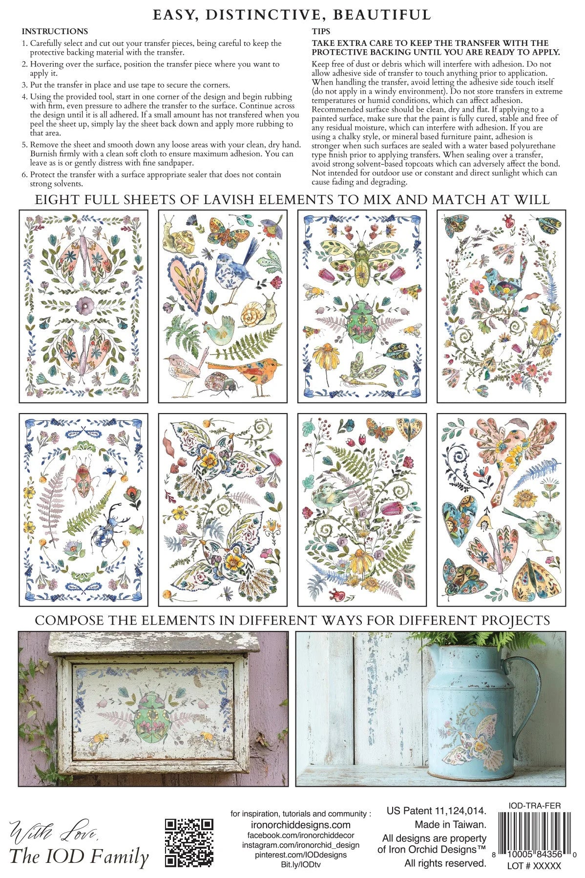 IOD - Fern Fables Decor Transfer (20.32cm x 30.48cm)