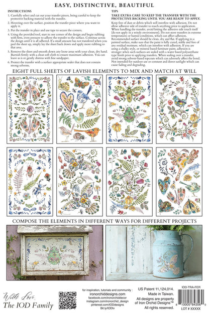 IOD - Fern Fables Decor Transfer (20.32cm x 30.48cm)