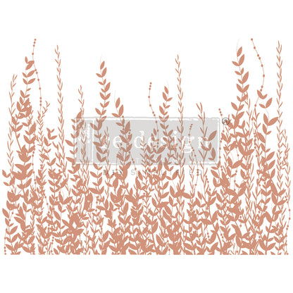 Kacha Decor Transfers Rose Gold Foil - In the Field - total sheet size 18"x24", cut into 2 sheets