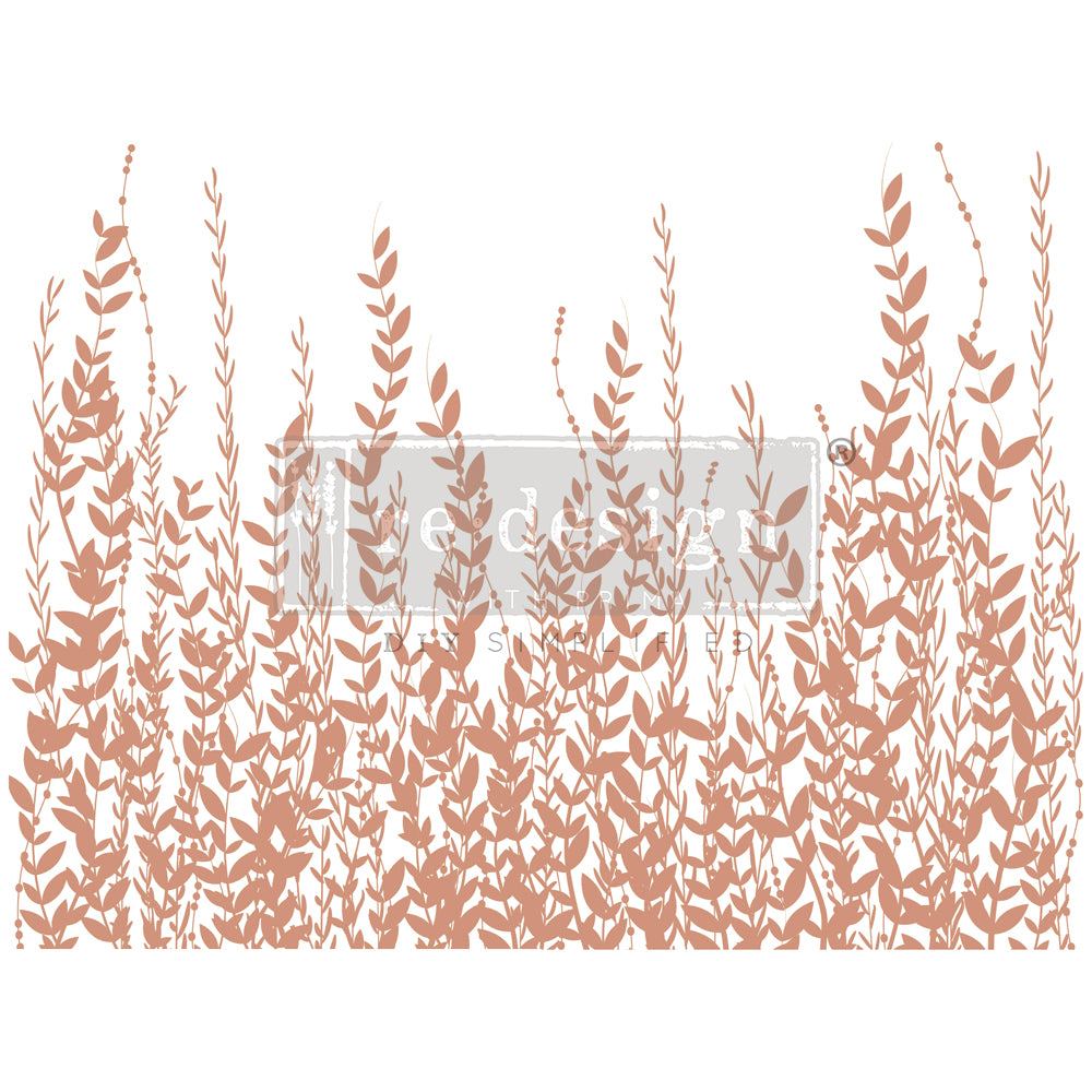 Kacha Decor Transfers® Rose Gold Foil - In the Field - total sheet size 18"x24", cut into 2 sheets