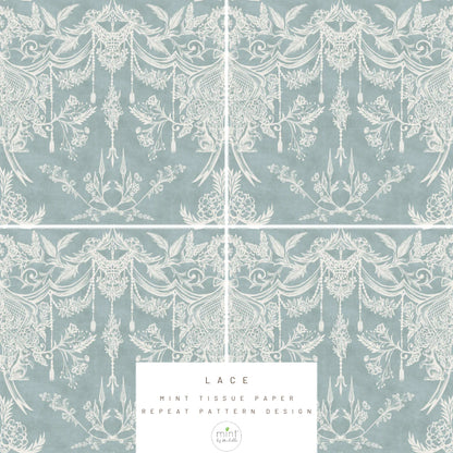 Lace - Mint Tissue Paper