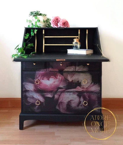 Moody Florals Mint Decoupage Paper