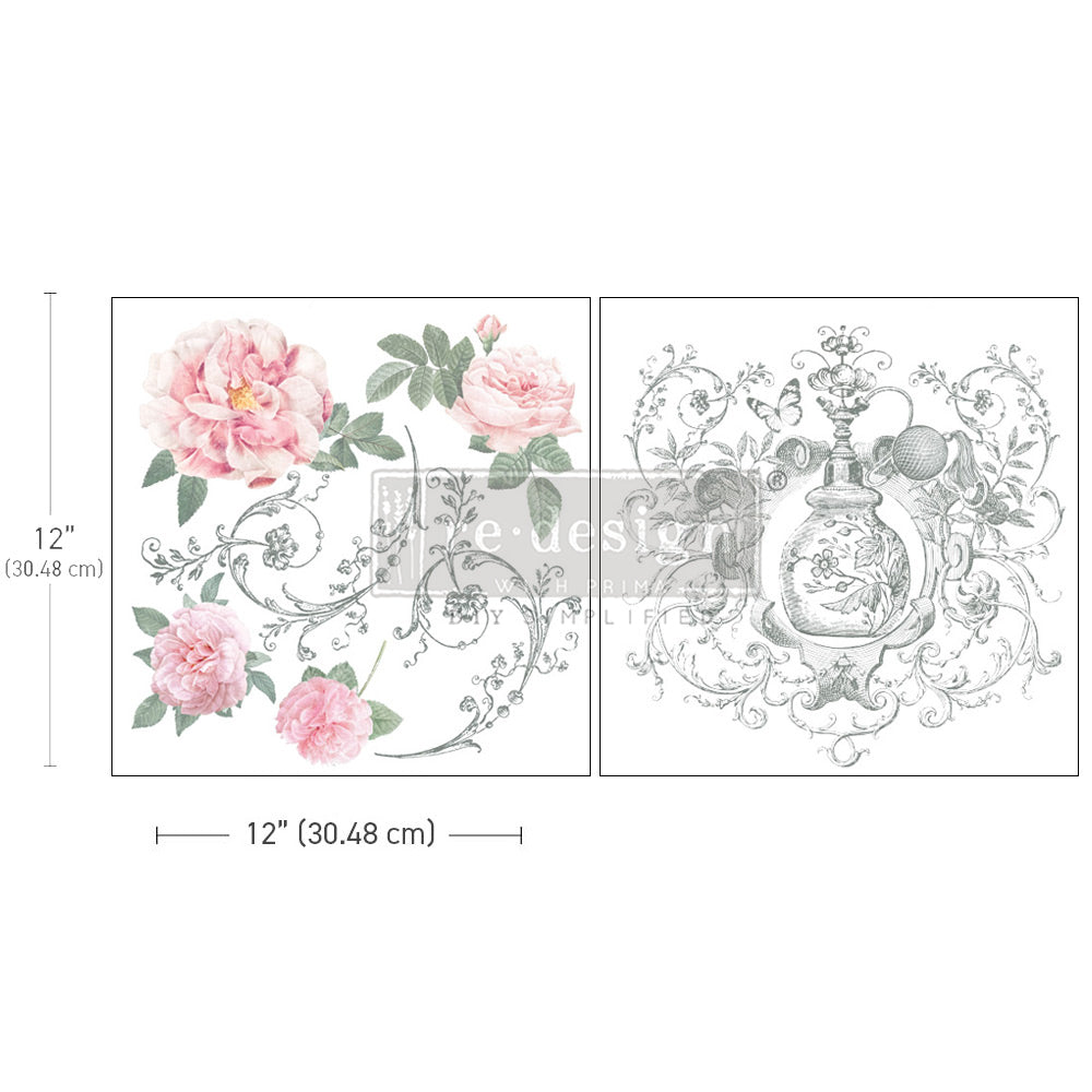 MAXI TRANSFERS® – Odeur De Rose – Re-design Decor Transfer