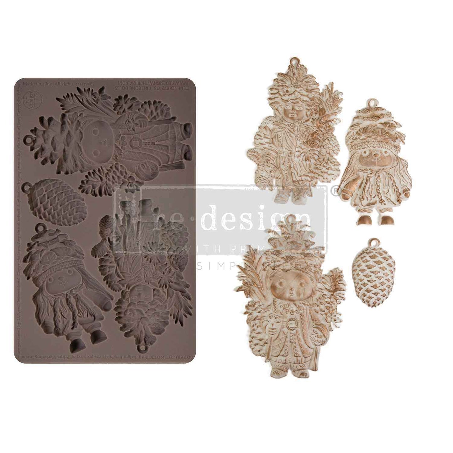 Redesign Decor Moulds® - Pinecone Dolls - 1 pc, 5"x8"x8mm