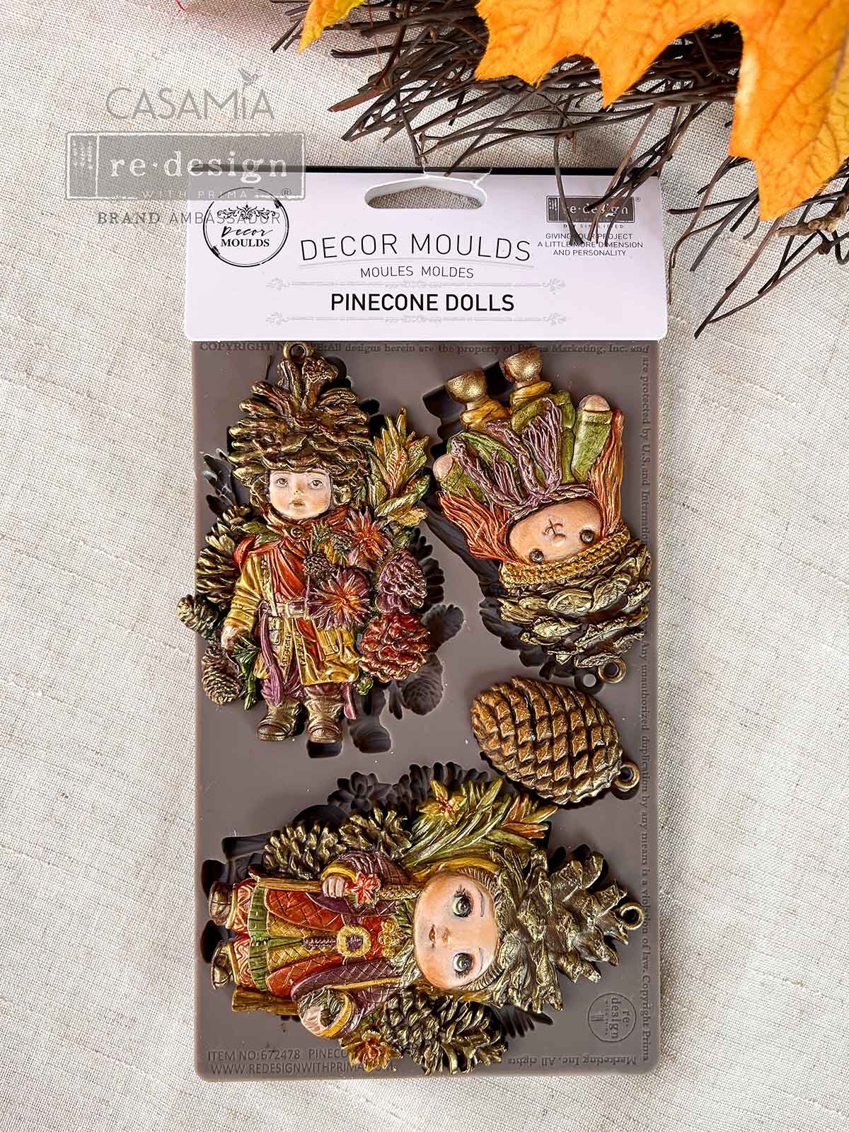 Redesign Decor Moulds® - Pinecone Dolls - 1 pc, 5"x8"x8mm