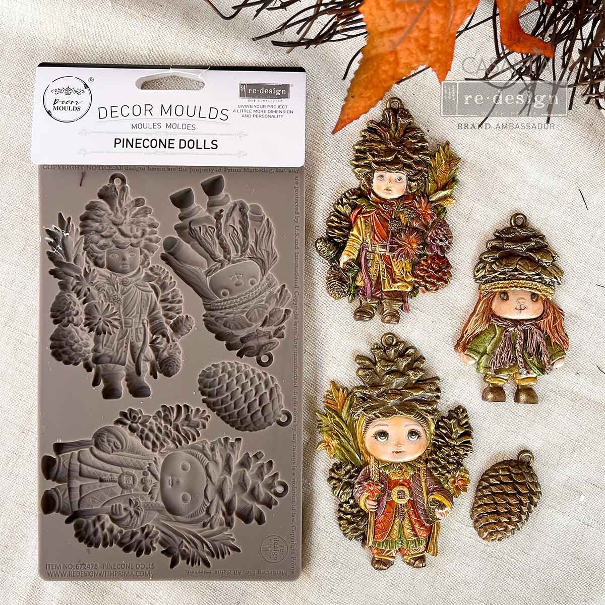 Redesign Decor Moulds® - Pinecone Dolls - 1 pc, 5"x8"x8mm