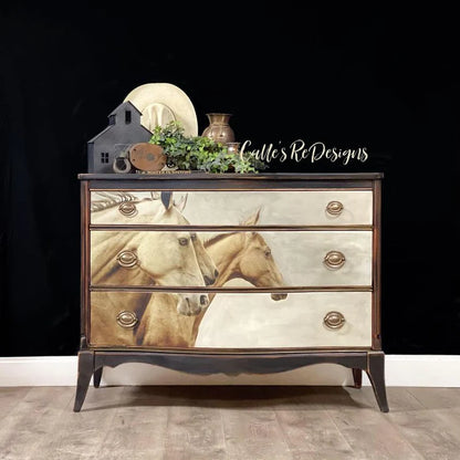 Sepia Horses - Mint Decoupage Paper