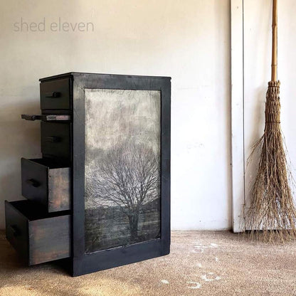 Sepia Tree - Mint Decoupage Paper