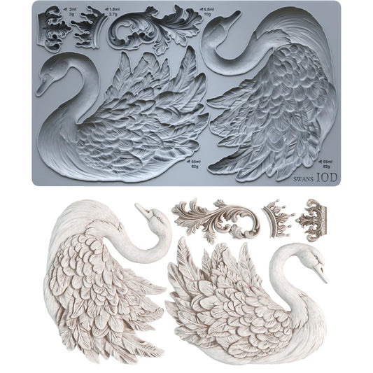 IOD - Swans Decor Mould (6" x 10")