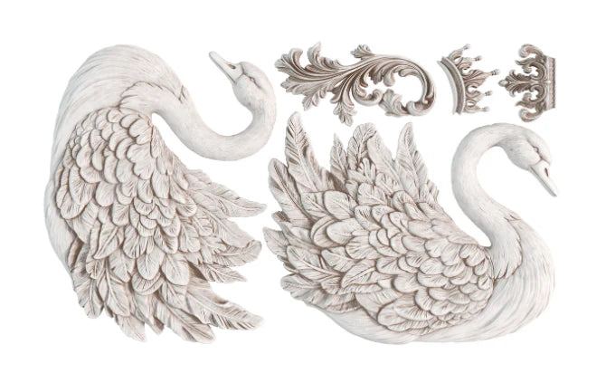 IOD - Swans Decor Mould (6" x 10")