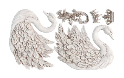 IOD - Swans Decor Mould (6" x 10")