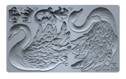 IOD - Swans Decor Mould (6" x 10")