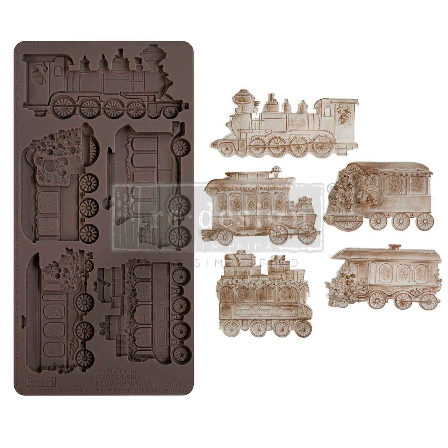 Redesign Decor Moulds® - The Jolly Express - 1 pc, 5"x10"x8mm