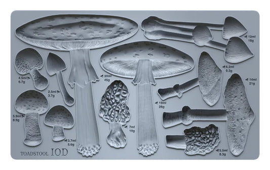 IOD - Toadstool  Decor Mould 6x10