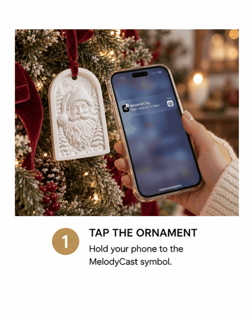 Redesign MelodyCast | Paint-Tap-Play Christmas Ornaments (Set of 6)