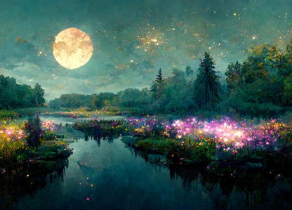 Moon River - Mint Decoupage Paper