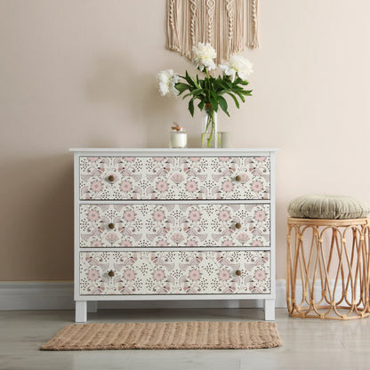 Pink Peacocks - Mint Tissue Paper