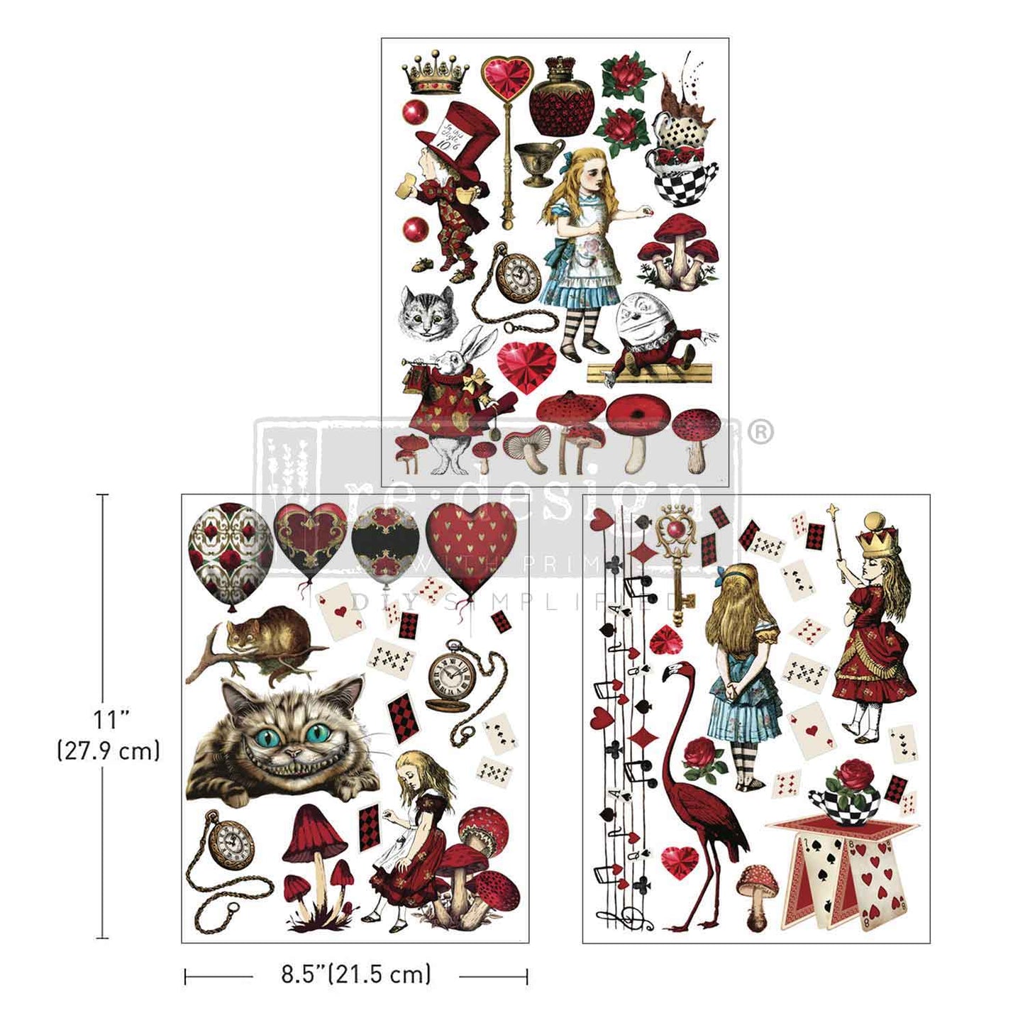 Redesign Middy Transfers® - Wonderland Impressions - 3 sheets, 8.5"x11"