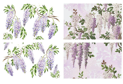 Belles & Whistles | Wisteria Spring Rub-on Transfer