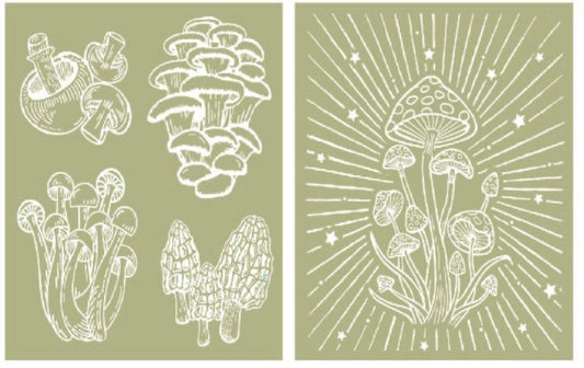 Belles & Whistles | Cottagecore Mushroom Silkscreen Stencil