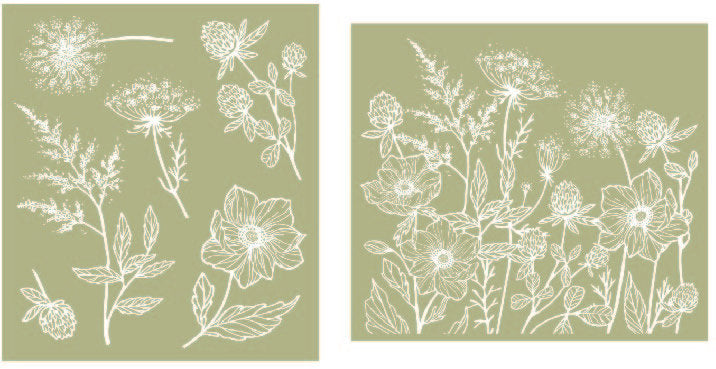 Belles & Whistles | Wildflowers Silkscreen Stencil