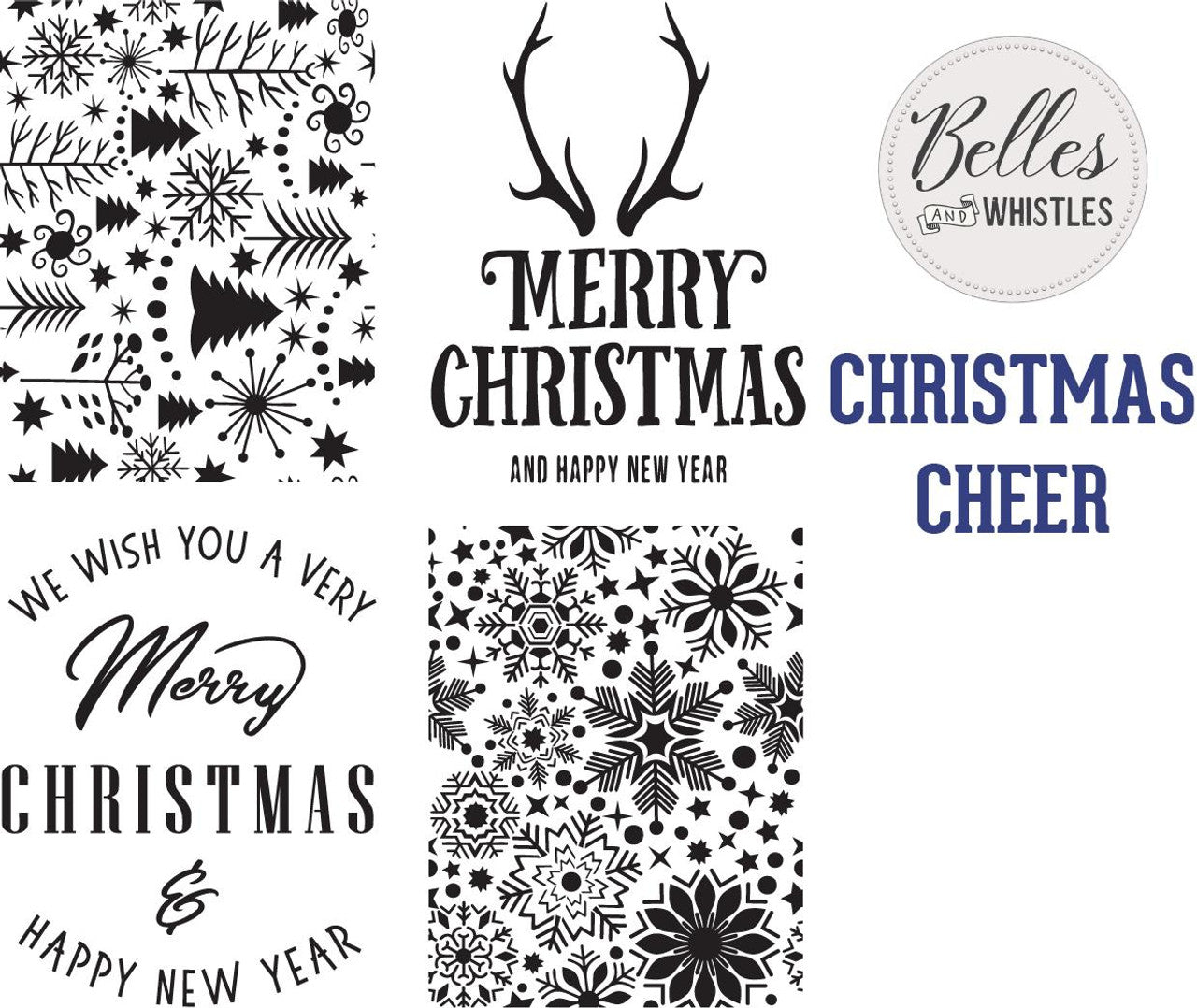 Belles & Whistles - Christmas Cheer Stencil