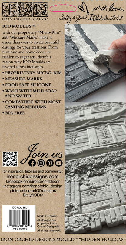 IOD - Hidden Hollow Decor Mould 6x10
