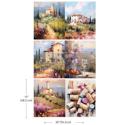 Decoupage Decor Tissue Paper Pack - Romantic Getaway - 3 sheets