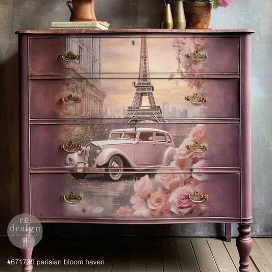 Decoupage Decor Tissue Paper Pack - Parisian Bloom Haven  - 3 sheets